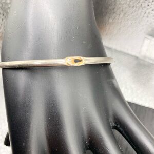 Rare Vintage Monet Sleek Silver & Gold Minimalist Bracelet